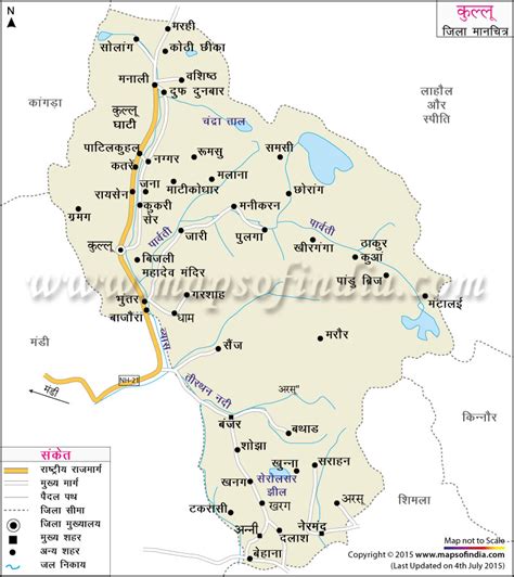 Kullu District Map Drainage Density