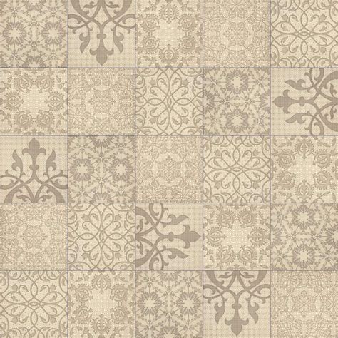 Beige and Brown Patchwork Wallpaper Pattern