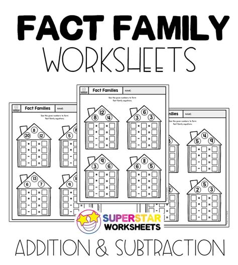 Fact Families Worksheets