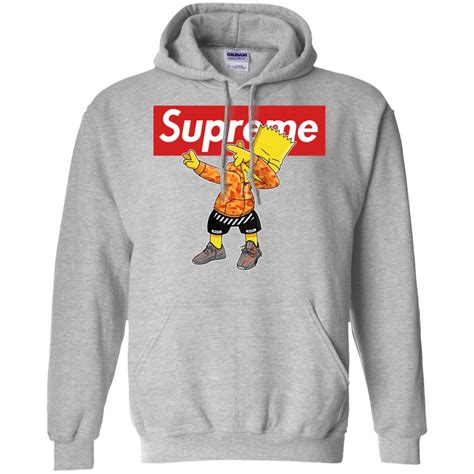 Dabbing Supreme Bart Simpson Pullover Hoodie - The Geek Gifts