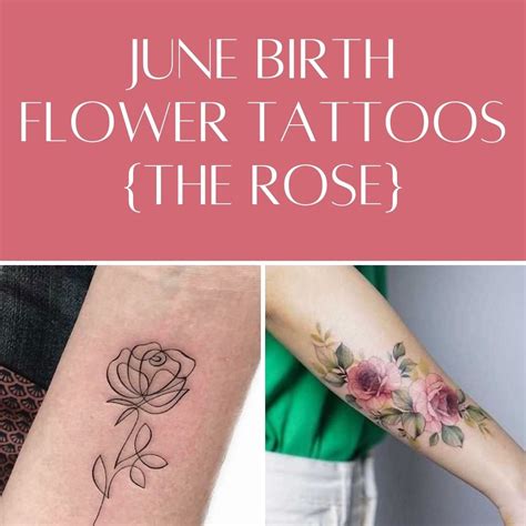 June Birth Flower Tattoo Black And White