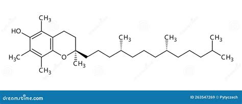 Vitamin E Structural Formula of Molecular Structure Stock Vector ...