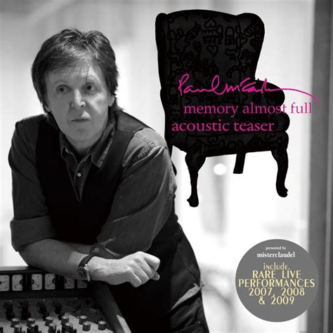 PAUL McCARTNEY - MEMORY ALMOST FULL ACOUSTIC TEASER CD [MISTERCLAUDEL ...