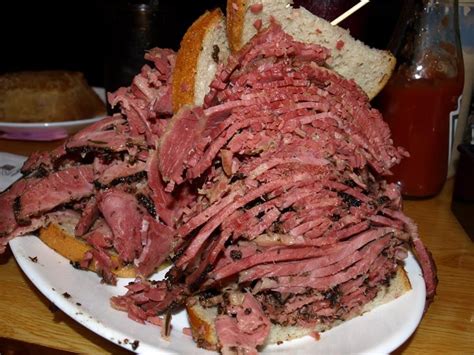 our hotel has a branch of the NY Carnegie Deli with the "Woody Allen" pastrami sandwich i have ...