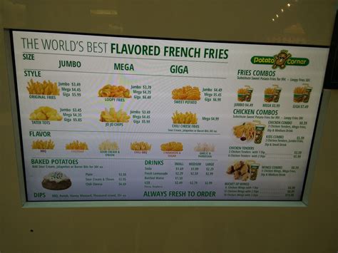 Mini Review: Potato Corner (Santa Clara, CA) - Bay Area Menu Files