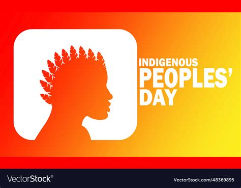 Indigenous peoples day Royalty Free Vector Image