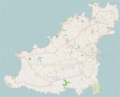 Large detailed map of Guernsey