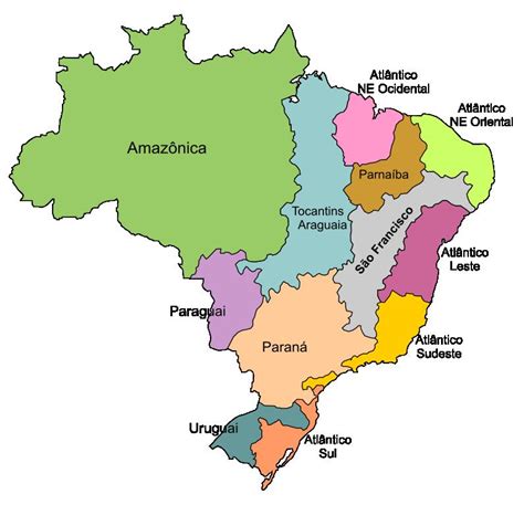 Hidrografia do Brasil: bacias, regiões, rios, mapas - Brasil Escola