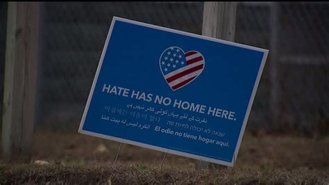 ‘Hate has no home here’ signs combat hate in Clinton, Iowa | wqad.com