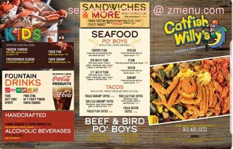 Online Menu of Catfish Willys Seafood & Crab Shack Restaurant, Evansville, Indiana, 47715 - Zmenu