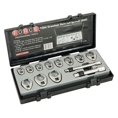 Force 5135S Crowfoot flare nut wrench set SAE 13pc - kepmar.eu