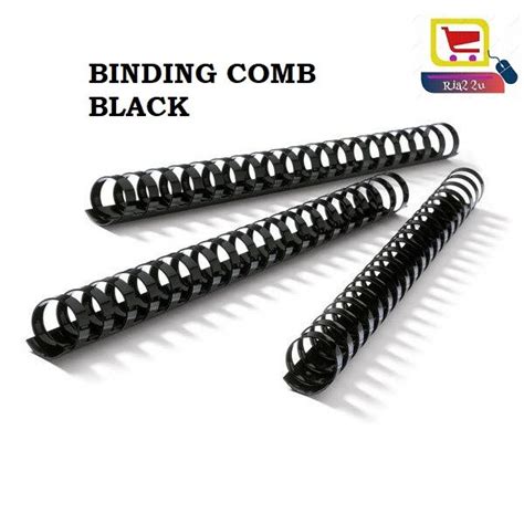 BINDING COMB Ring / Comb Binding size BLACK (6 / 8 / 10 / 12 / 14 / 16 / 18 / 20 / 22 / 25 / 28 ...