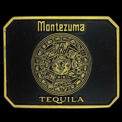 MONTEZUMA TEQUILA AZTEC Mayan Calendar Sun God Mexico NOS Vintage Belt Buckle £31.21 - PicClick UK