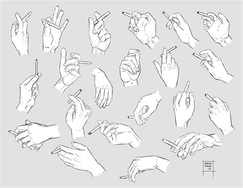 Hand with cigarette Drawing Reference and Sketches for Artists