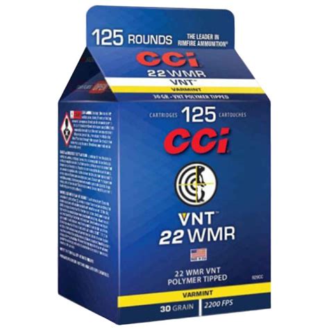 CCI VNT 22 WMR (22 Mag) 30gr Varming Tipped Rimfire Ammo - 125 Rounds | Sportsman's Warehouse