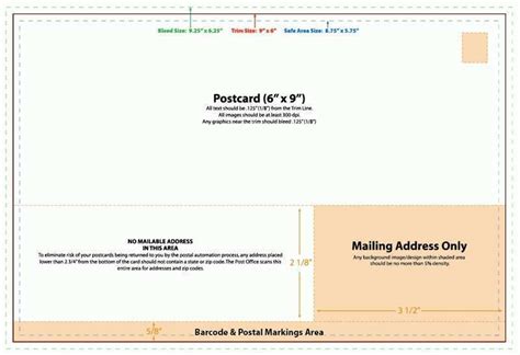 Usps Postcard Template 6X9 - Cards Design Templates