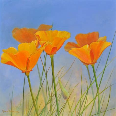 Escholtzia de Crafton by Muriel Dolemieux in 2021 | Poppy painting, Poppy wall art, California ...