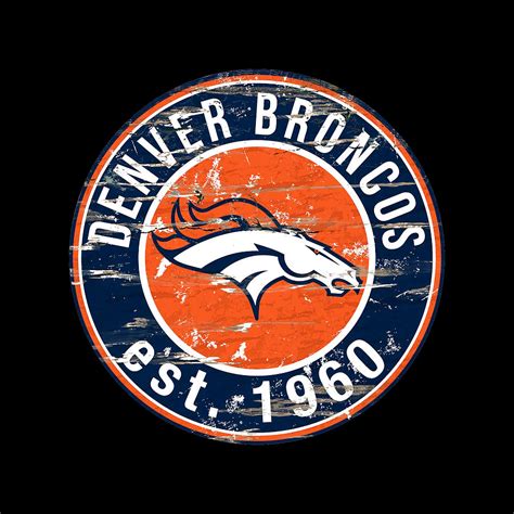 Denver Broncos Est 1960 Digital Art by Okasator Lonasa - Fine Art America