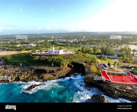 An aerial view of the Arecibo Lighthouse in Arecibo, Puerto Rico Stock ...