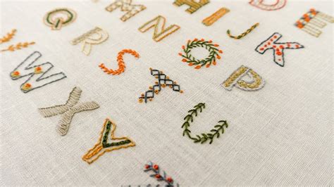 Alphabet Embroidery design_Alphabet Embroidery patterns_ Hand embroidery Stitches for Letters ...