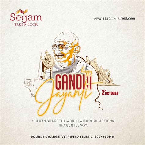 You can shake the world with your actions, In a Gentle Way. Mahatma Gandhi Jayanti 2nd October # ...