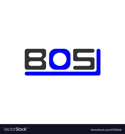 Bos letter logo creative design with graphic Vector Image