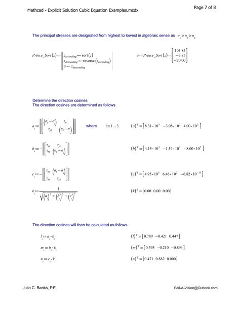 Mathcad explicit solution cubic equation examples | PDF