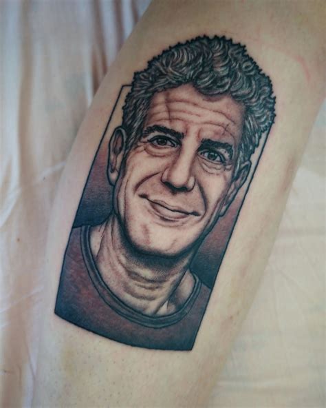 Portrait of #1 culinary daddy Anthony Bourdain done by Amanda at gastown tattoo vancouver bc ...