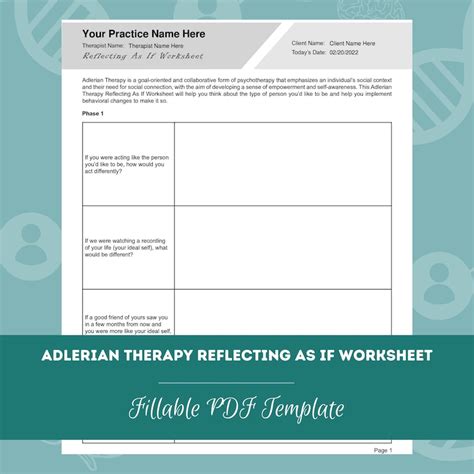 Adlerian Therapy Worksheets Bundle Editable / Fillable PDF - Etsy