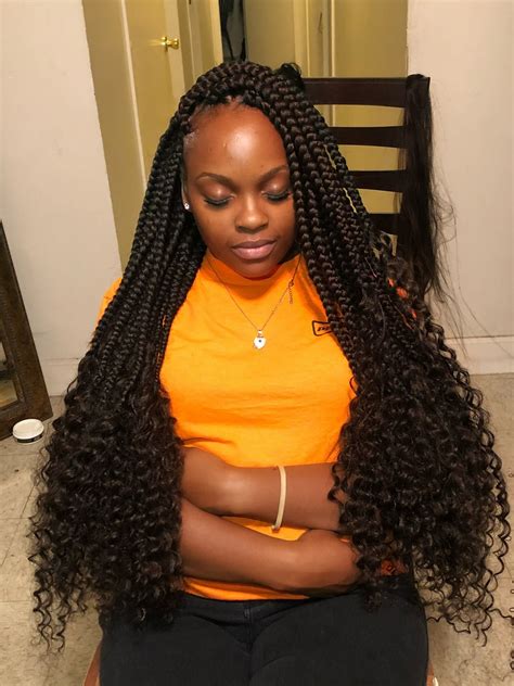 Next hair style Big Box Braids, Blonde Box Braids, Braids With Curls, Box Braids Styling, Braids ...