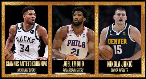 Joel Embiid, Nikola Jokic et Giannis Antetokounmpo finalistes pour le MVP