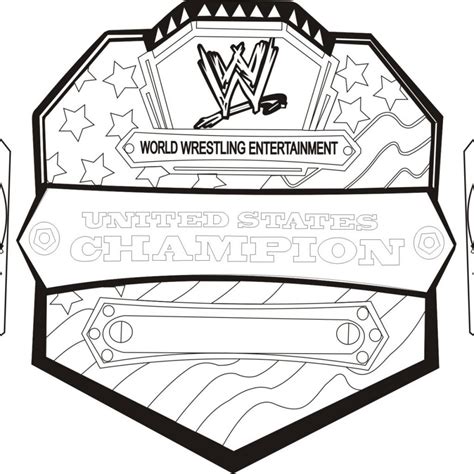 Printable Wwe Championship Belt Coloring Pages