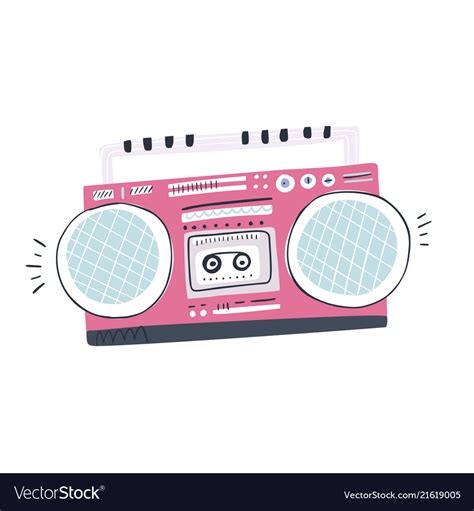 Vintage music player Royalty Free Vector Image