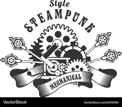 Steampunk badge Royalty Free Vector Image - VectorStock