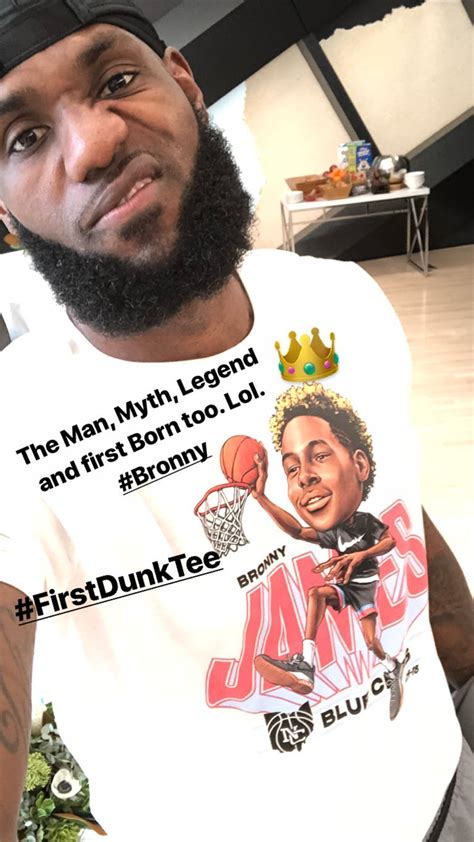 LeBron James rocks amazing shirt marking Bronny James’ first dunk