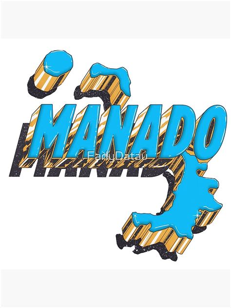 "Manado, Indonesia. Retro Typography Art and Map Illustration" Poster ...