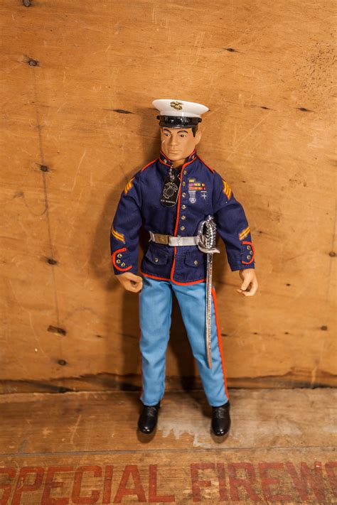 Vintage 1994 GI JOE Hasbro Marine Parade Dress Outfit Soldier Action Figure Toys 12 inch ...