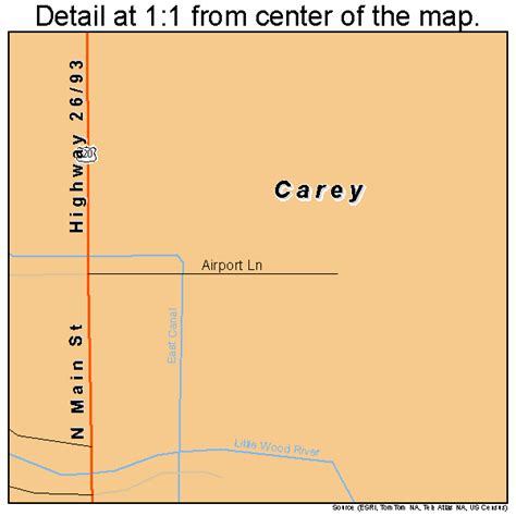 Carey Idaho Street Map 1612790