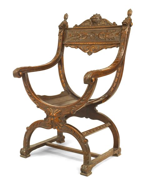 Italian Renaissance Style Savonarola Style Armchair For Sale at 1stdibs