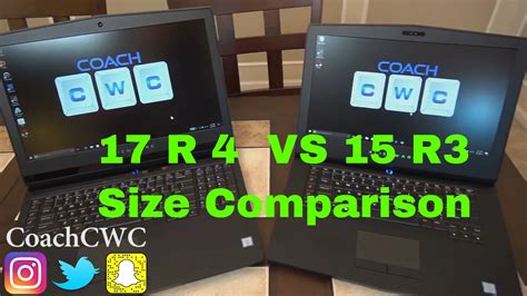 Alienware 17 R4 vs 15 R3 Quick Size Comparison - YouTube