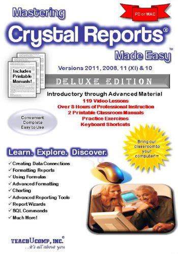 Mastering Crystal Reports Made Easy Training Tutorial v. 2011, 2008, 11 (XI) & 10 - How to use ...