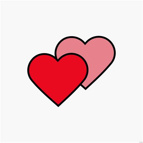 Double Heart Clipart in SVG, JPG, EPS, Illustrator, PNG - Download | Template.net