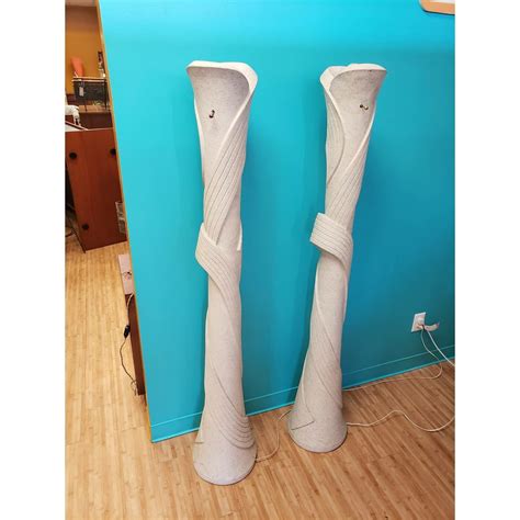 Pair of Postmodern Plaster Michael Taylor-Style Floor Lamps – Past Chapters & Spinoff Records RVA