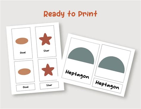 Shapes Flashcards Printable Shapes Flash Cards for Toodlers - Etsy