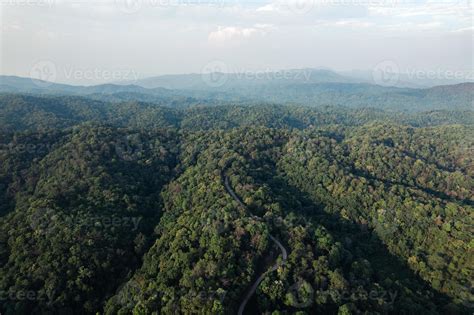 high angle tropical forest and road into the forest 6583510 Stock Photo ...