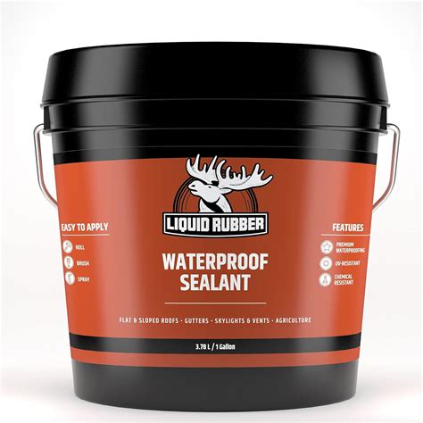 Liquid Rubber Waterproof Sealant - Multi-Surface Leak Repair Indoor and Outdoor Coating, Water ...