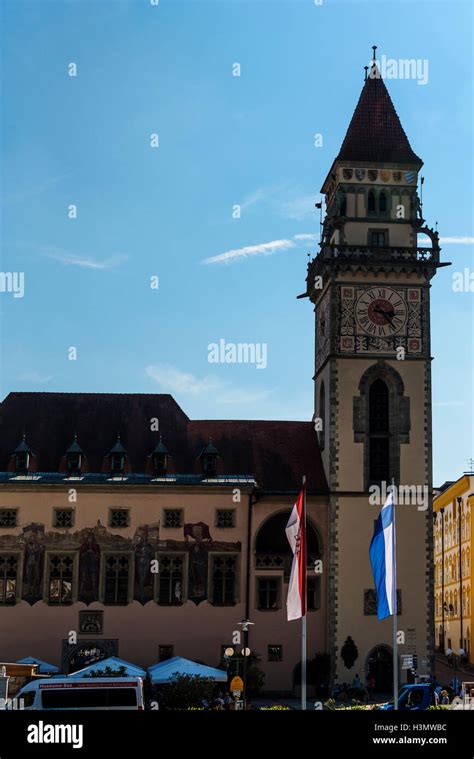 Town hall old town, Passau Stock Photo - Alamy