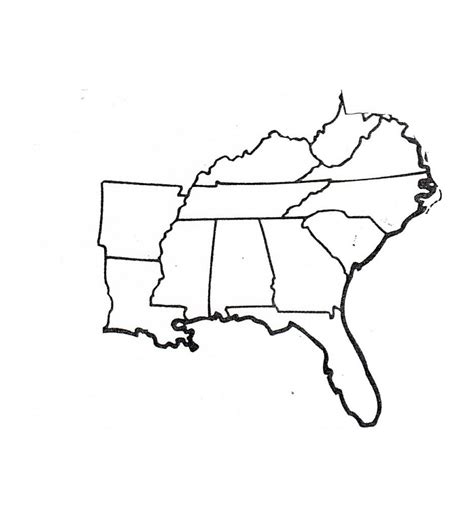 South Us Region Map Blank Save Results For Blank Map Southeast ...