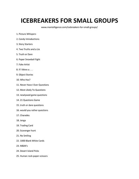 58 Exciting Icebreakers For Small Groups - Happy Ways To Make Fun