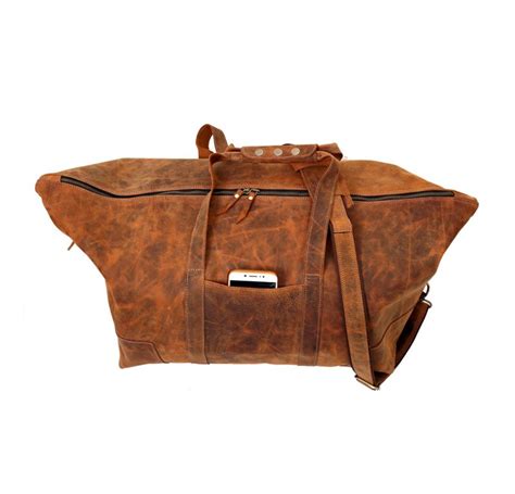 Rugged Chic Vintage Leather Duffel Bag - EL Solo